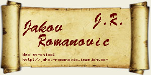 Jakov Romanović vizit kartica